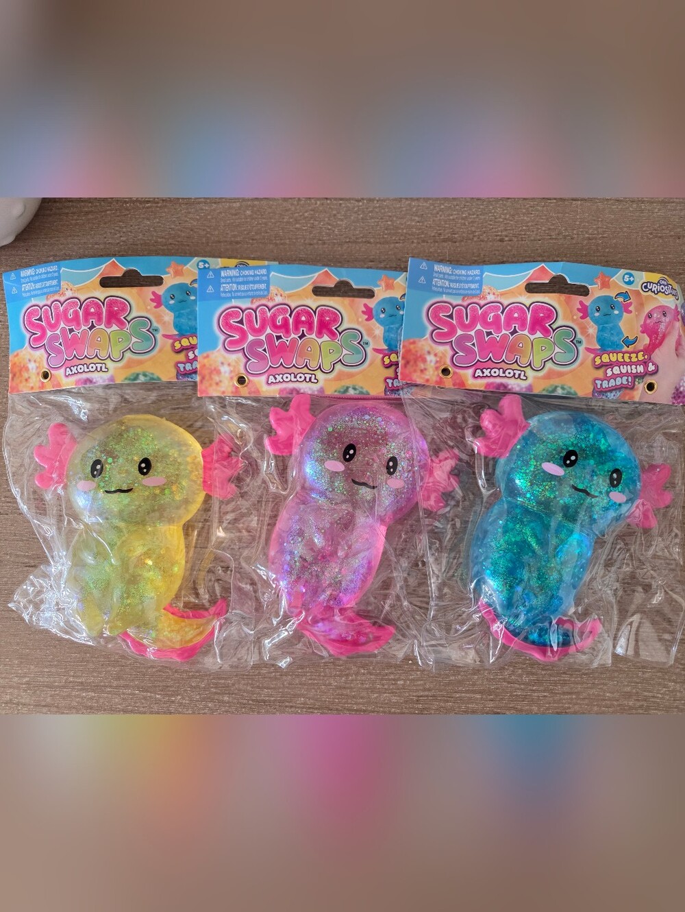 Orb Sugar Swaps Axolotl 3 Pack Squishy Bundle